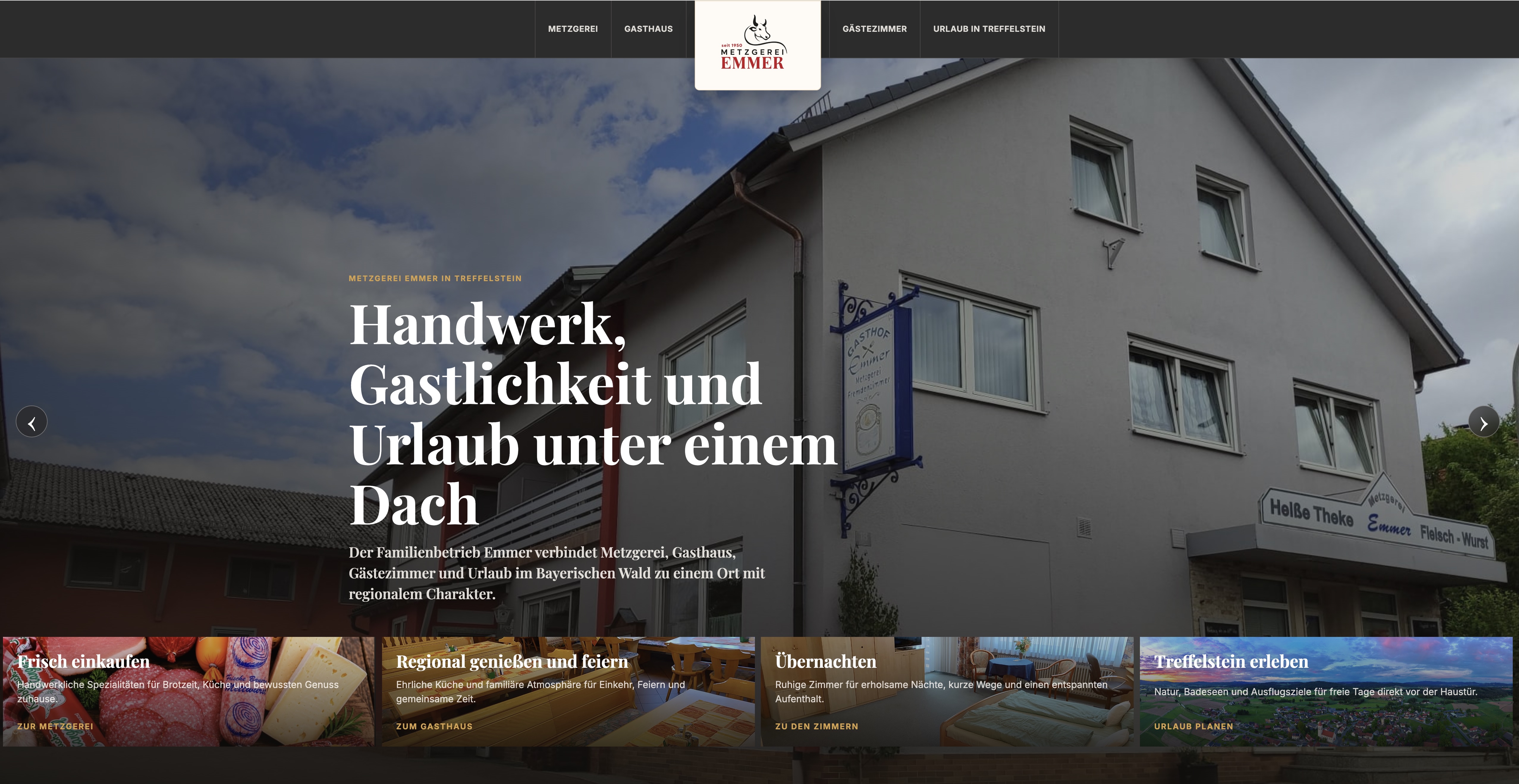 Website-Projekt Metzgerei Emmer